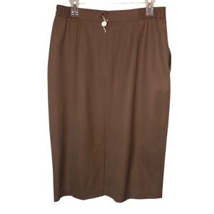 Vintage Hawksley and Wight Skirt Size 14 Wool Academia Minimalist NEW OLD STOCK